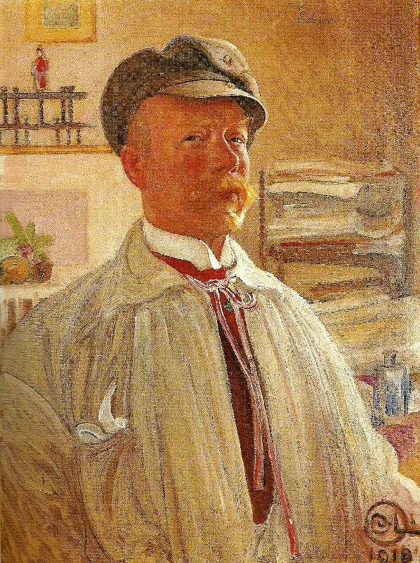 Carl Larsson sjalvportratt 1918 oil painting image